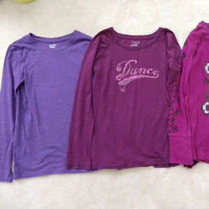 Lot of girls long sleeve tees
